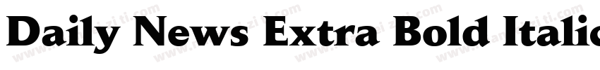 Daily News Extra Bold Italic字体转换